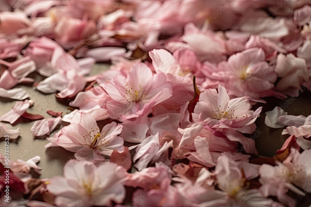 Obraz premium beautiful bouquet of pink flowers on a rustic wooden table. Generative AI