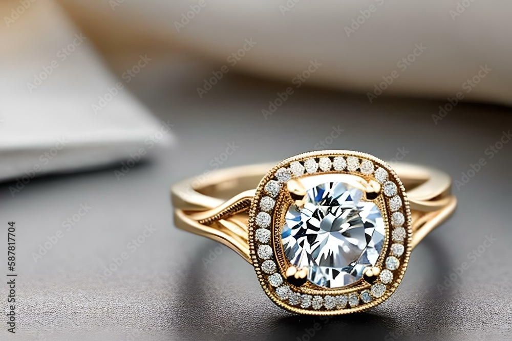 An image that showcases a realistic and authentic ring Generative AI An image that showcases a realistic and authentic ring Generative AI