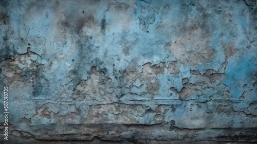 Blue Gray Cement Concrete Texture  Grunge Rough Aged Stain Background as Digital Illustration  Generative AI 