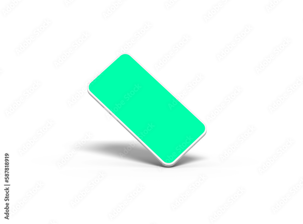 Unbranded Smartphone Template with Customizable Design for UI/UX Product Showcase. 3D Render Unbranded Smartphone Template with Customizable Design for UI/UX Product Showcase. 3D Render