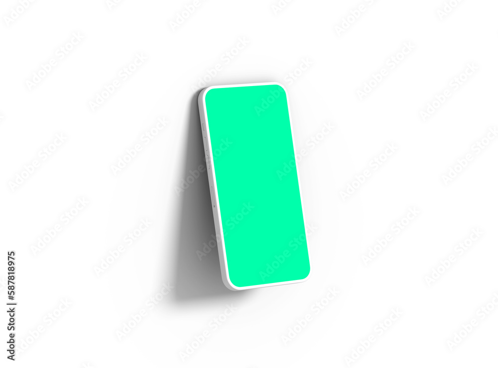 Unbranded Smartphone Template with Customizable Design for UI/UX Product Showcase. 3D Render Unbranded Smartphone Template with Customizable Design for UI/UX Product Showcase. 3D Render