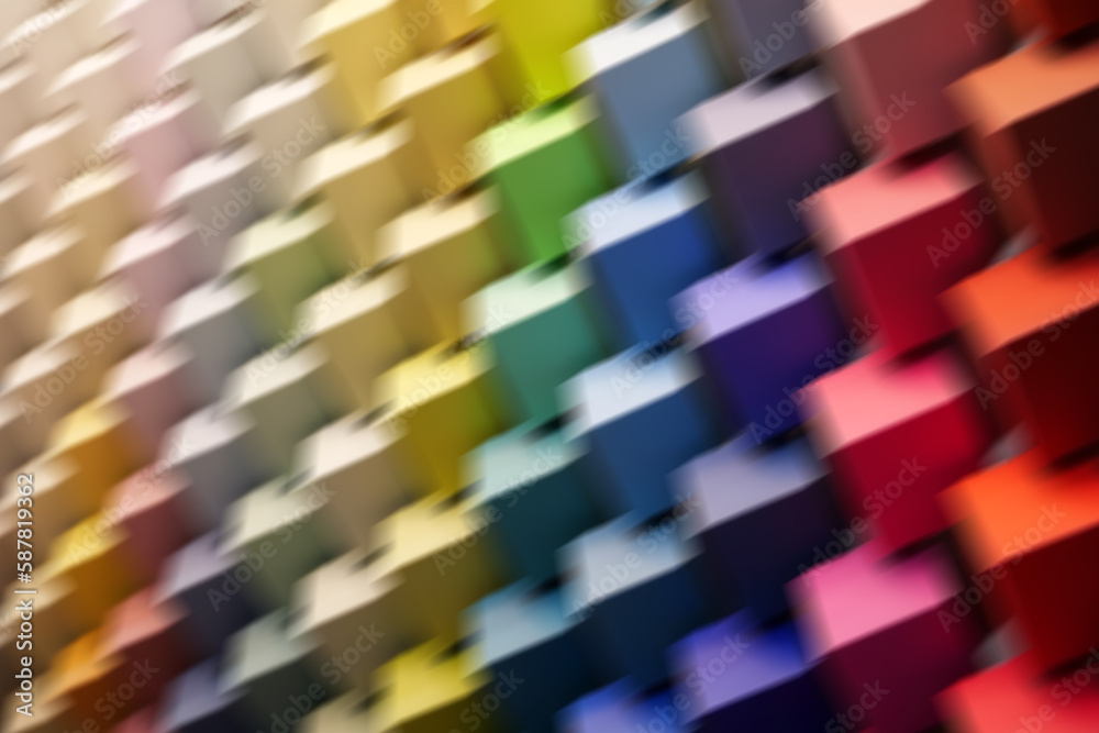 Obraz premium Multicolored cubes. Palette of colors and shades, range of colours