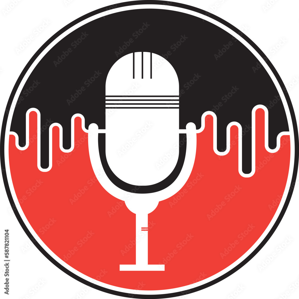 podcast sound wave logo template vector. podcast pulse logo heart rhythm medical podcast sound wave logo template vector. podcast pulse logo heart rhythm medical