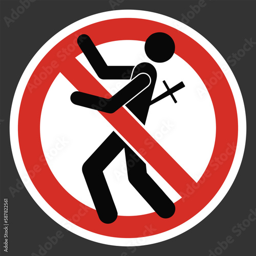 No Backstabbing Vector Sign. Isolated Do Not Backstab Graphic Sticker Label Design.