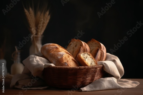 Delicious Loaf Bread with Copy Space for Advertisement in Supermarkets, Social Media and More