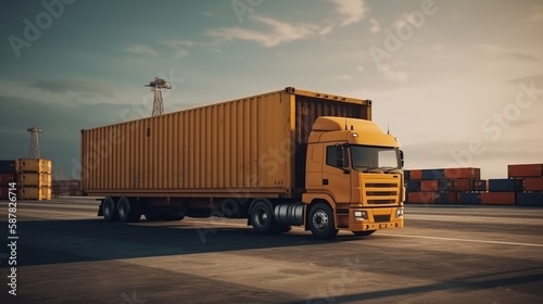 Logistics import export of containers cargo Generative AI