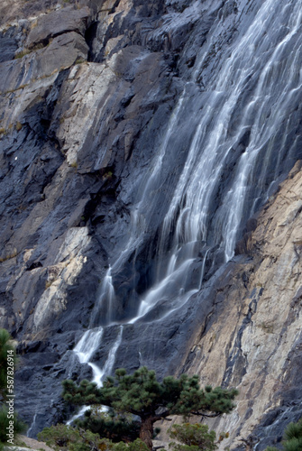 Eastern Sierra Waterfall  during long drought 