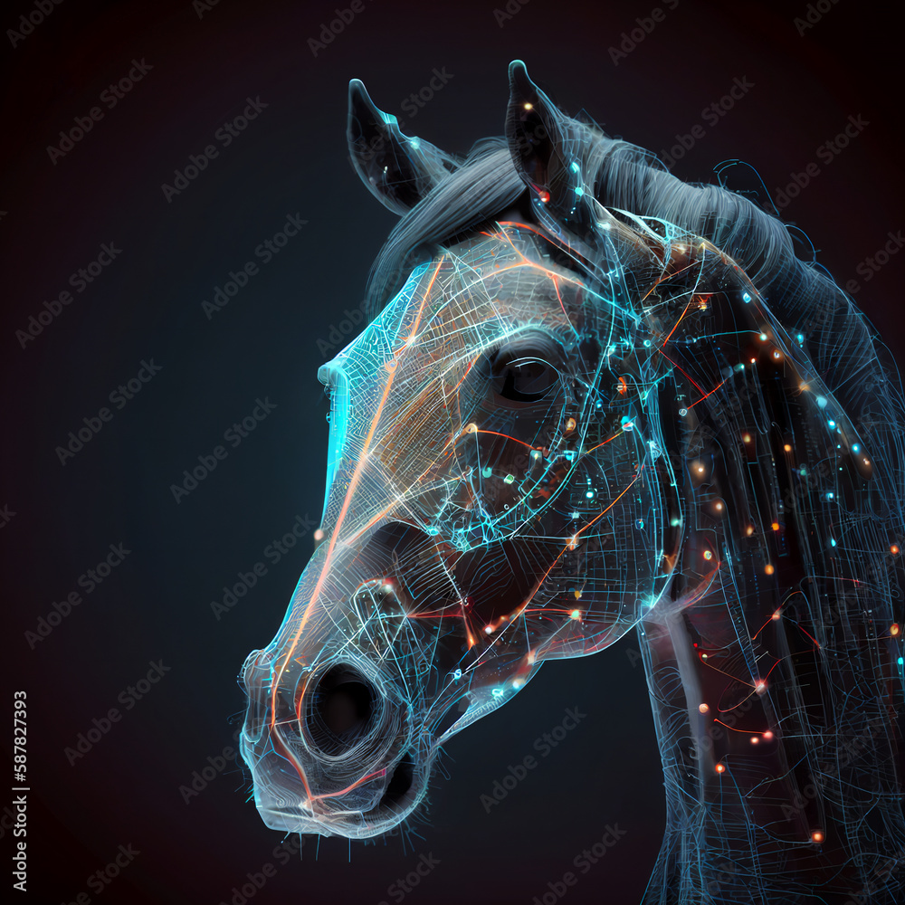 Neural network of a horse with big data and artificial intelligence ...