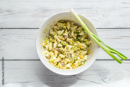 Cod salad on melba toast - appetizers