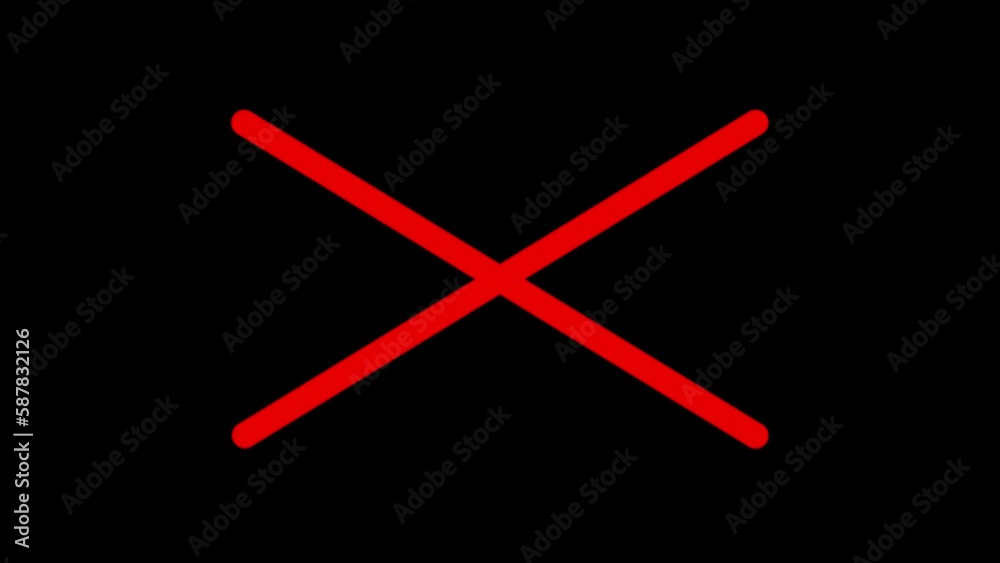 Cross symbol 4k animation on black background Cross symbol 4k animation on black background