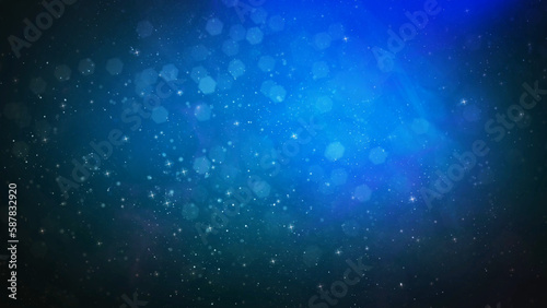 Blue Particle Smoke Atmosphere Background features particles and smoke moving through a blue atmosphere.