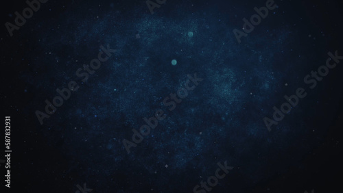 Blue Space Debris Background features a blue space like environment with particle lights  glitter  and smoke swirling.