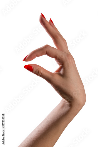 Hand Posing on white Background
