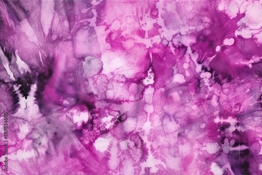 vibrant abstract painting featuring shades of purple and white. Generative AI