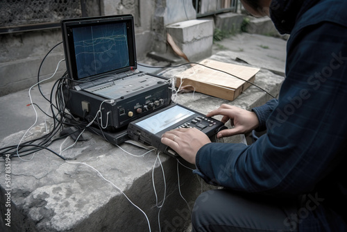 seismograph, earthquake analytics. generative AI