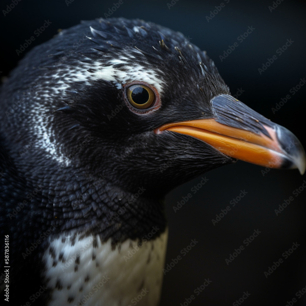 Naklejka premium close up portrait of a penguin