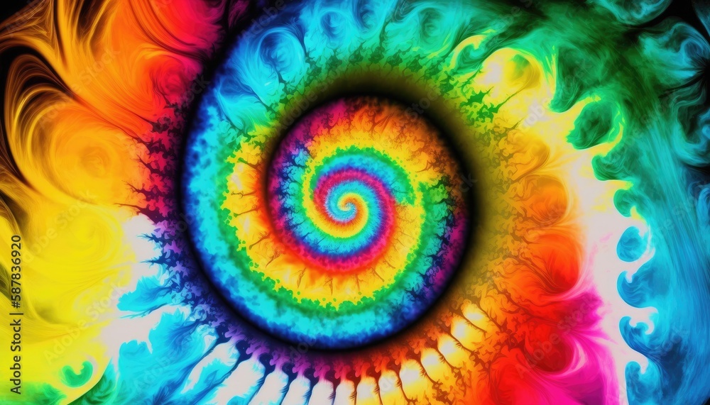 abstract colorful background with spiral, generative ai, generative, ai