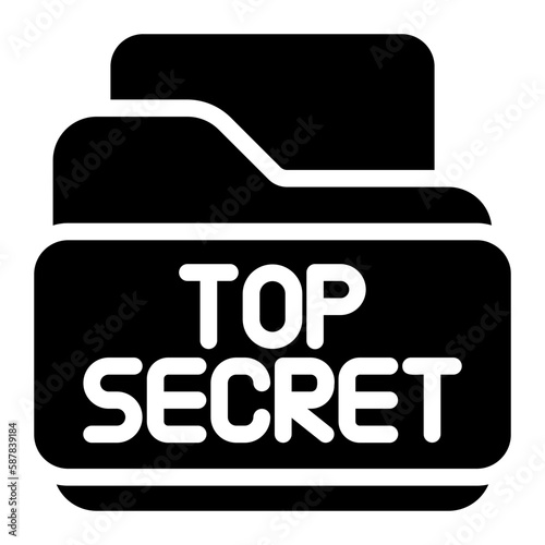 top secret glyph icon
