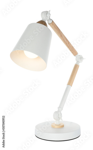 Stylish modern table lamp isolated on white © New Africa