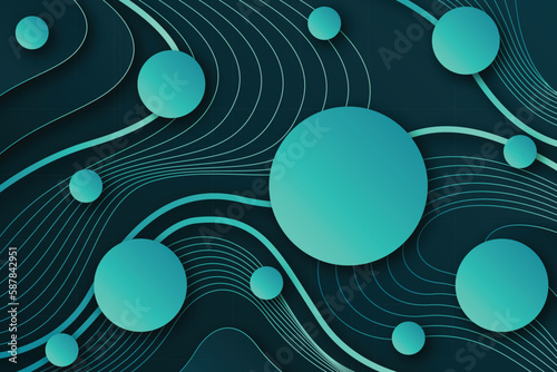 Modern dark background with wavy shape