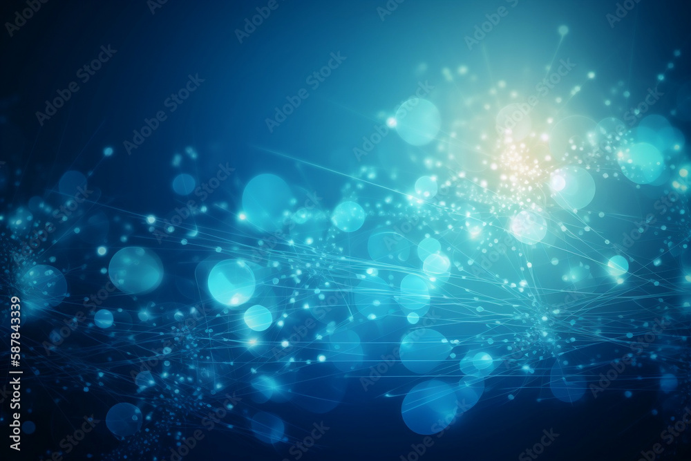 Fototapeta premium abstract blue background with lights