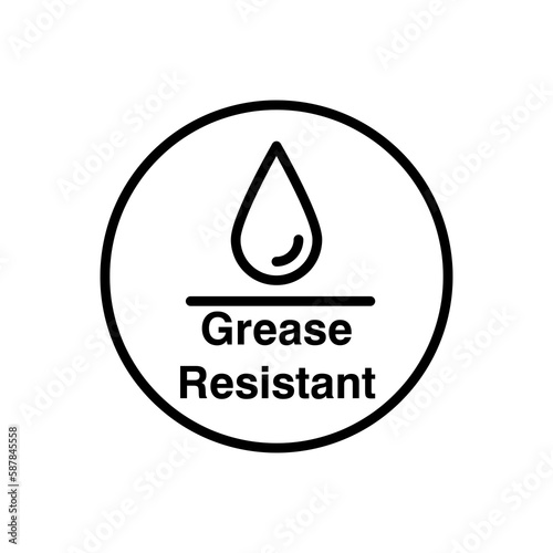 Grease Resistant vector illustration on white background..eps