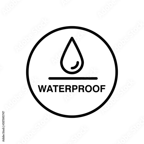 waterproof vector illustration on white background..eps