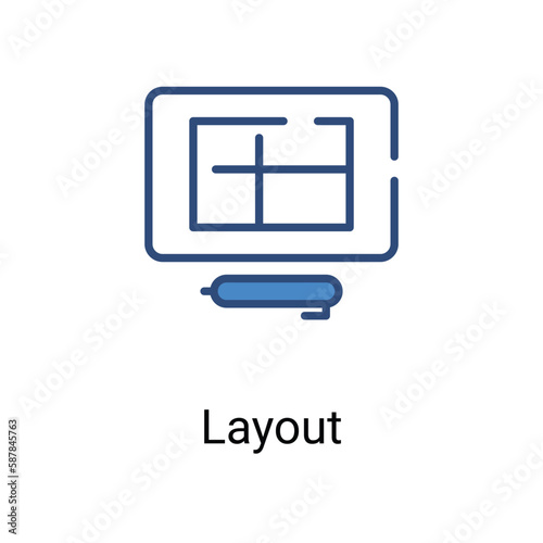 Layout icon. Suitable for Web Page,Mobile,App,UI,UX�and�GUI�design.