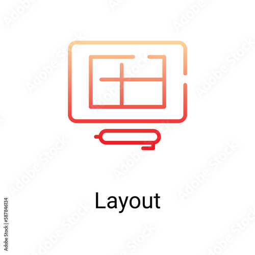 Layout icon. Suitable for Web Page,Mobile,App,UI,UX�and�GUI�design.