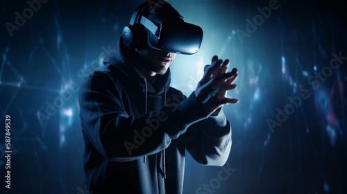 Virtual and augmented reality.
Created using generative AI.