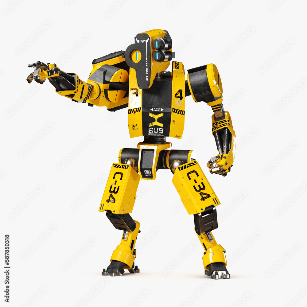 Worker Robot 3D CGI Render