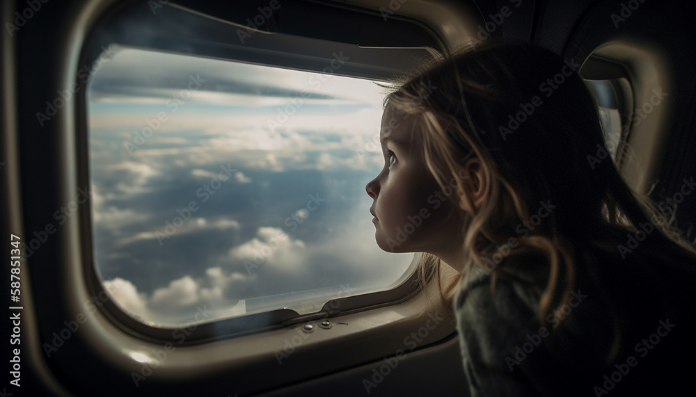 Looking out the window, journey to freedom generated by AI