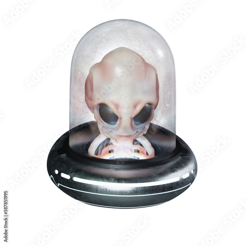 Alien UFO 3D CGI Render