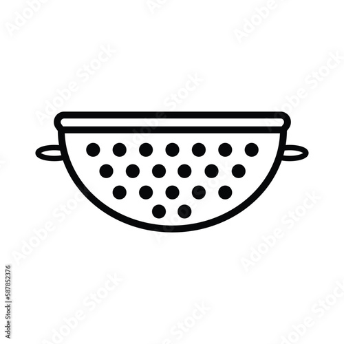 colander, strainer, icon, color, vector, illustration, desing, logo, teplate, flat,style