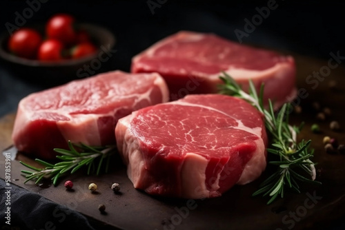 raw fresh pork meat real