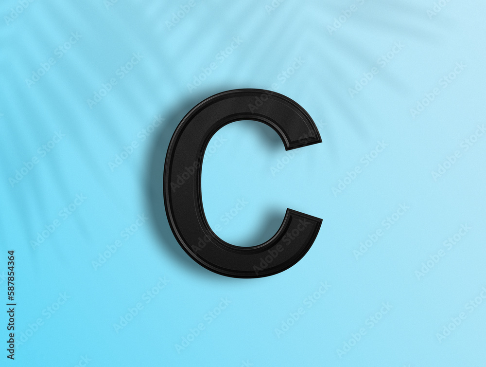 Naklejka premium 3D rendering of Alphabets