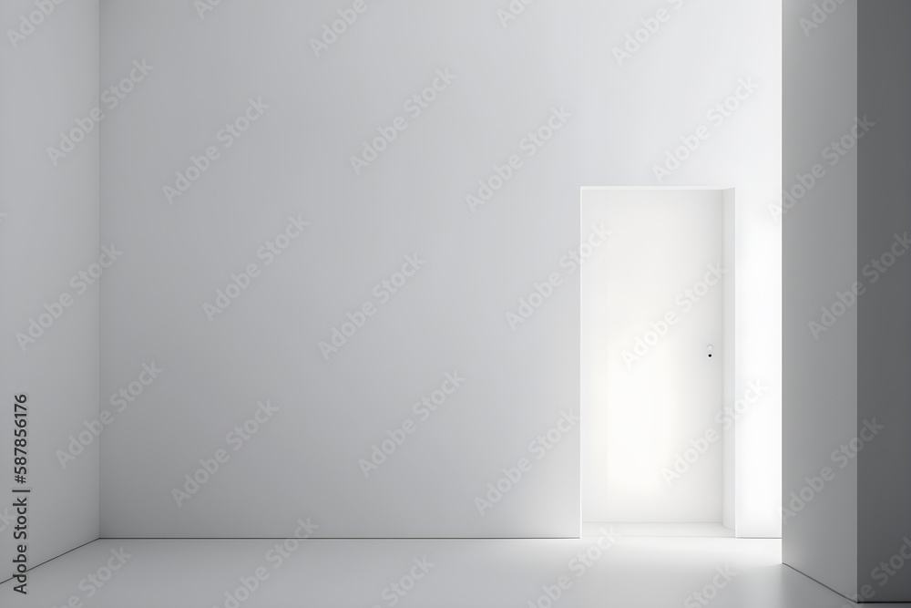 A minimalist room with gentle lighting - AI Technology A minimalist room with gentle lighting - AI Technology