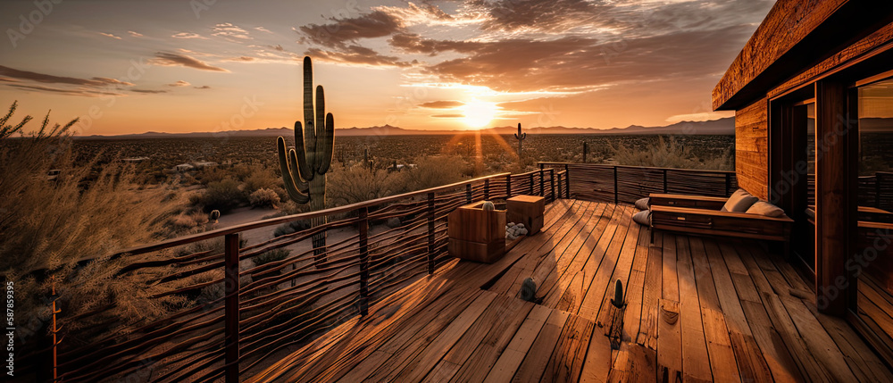 Fototapeta premium Desert Rooftop Deck