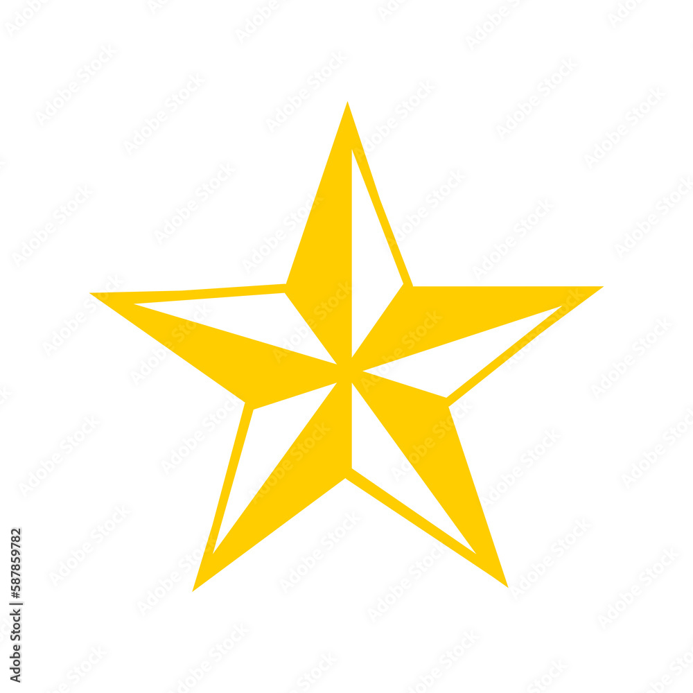 Star icon on transparent background. Star icon on transparent background.
