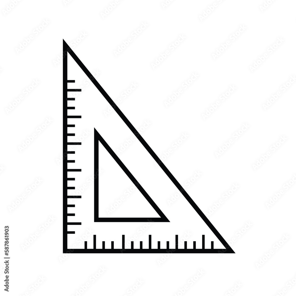 ruler, icon, line, vector, illustration, desing, logo, teplate, flat,style