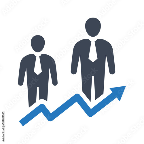 Career development vector glyph icon