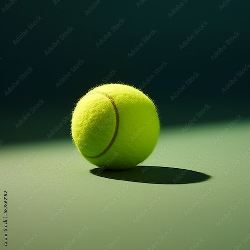 A green tennis ball generative AI