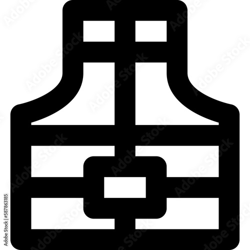 life vest black outline icon