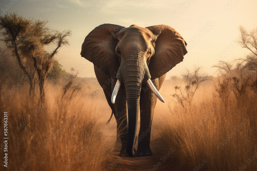 Obraz premium Elephant in savannah