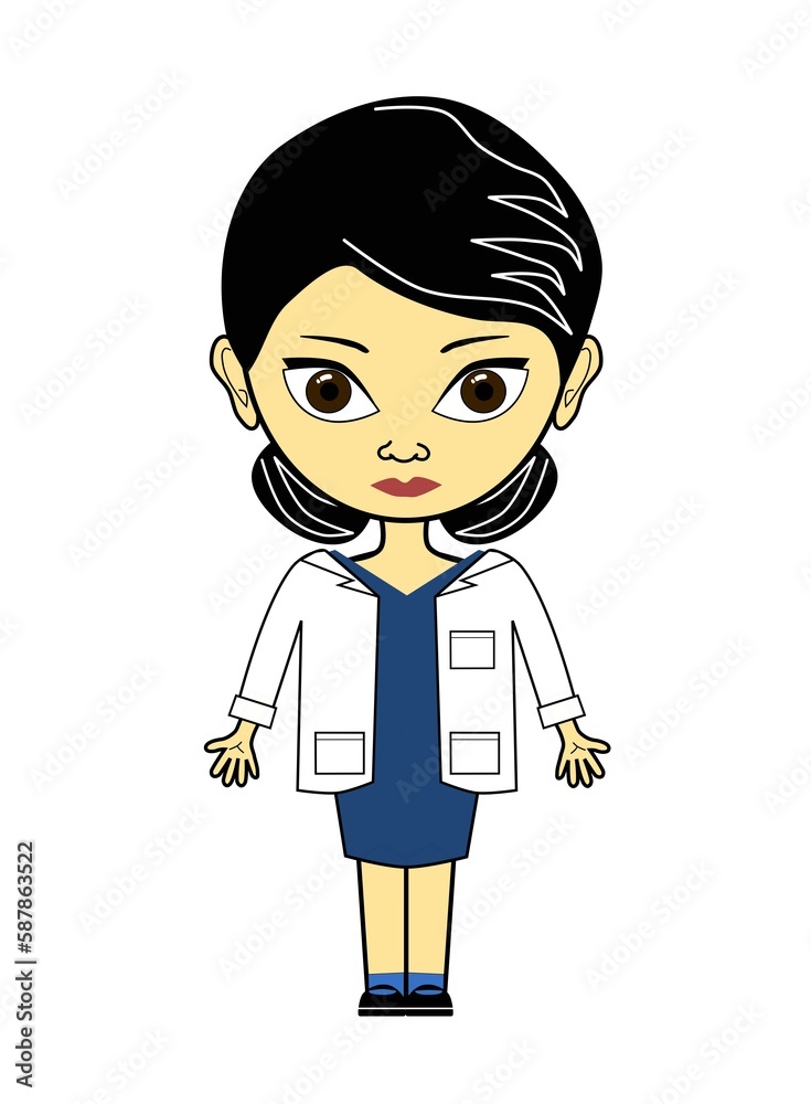 Female Doctor Cartoon Illustration Female Doctor Cartoon Illustration