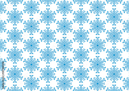 Christmas blue color snow flake repeat pattern  replete illustration image  design for fabric printing  seamless repeat pattern