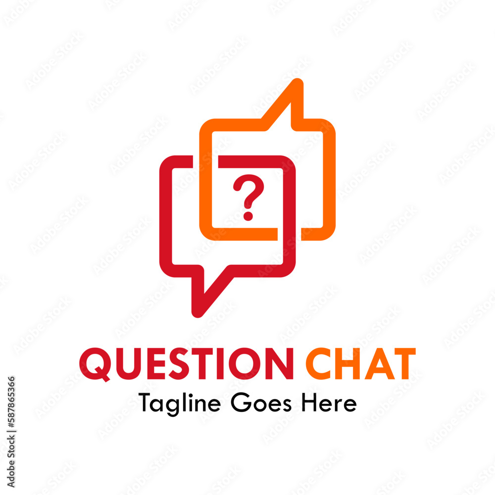 Question chat design logo template illustration Question chat design logo template illustration