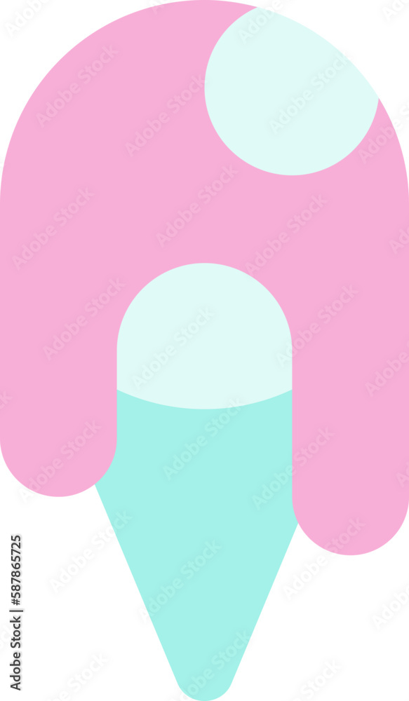 icecream cone flat icon icecream cone flat icon