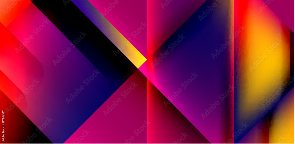 Obraz premium Dynamic triangle design with fluid gradient colors abstract background