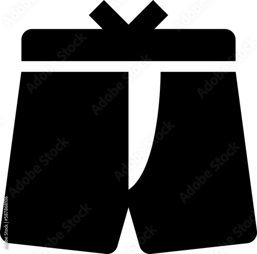 swim shorts black solid icon